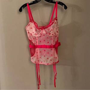Victoria’s Secret valentines lace heart bustier lingerie
